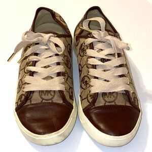 Michael Kors Sneakers MK Logo Tan Brown 8
